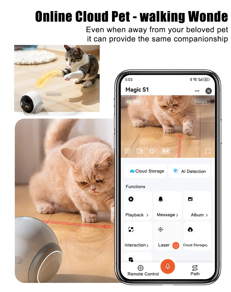 2025Famue Automatic Charging Robot Camera HD 5G WIFI IP Camera Pet Mobile Tracking Night Vision CCTV Remote View TUYA APP Camera