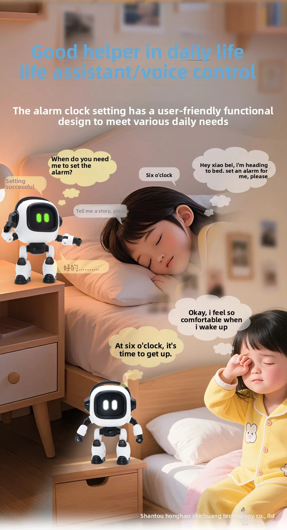 AI Interactive Desk Robot with Voice Recognition Feature Talking Companion, Learning Games, Educational Toy for Kids